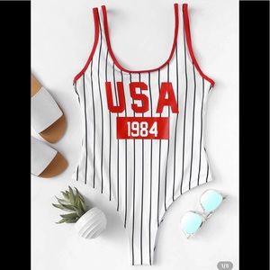 USA one piece swimsuit